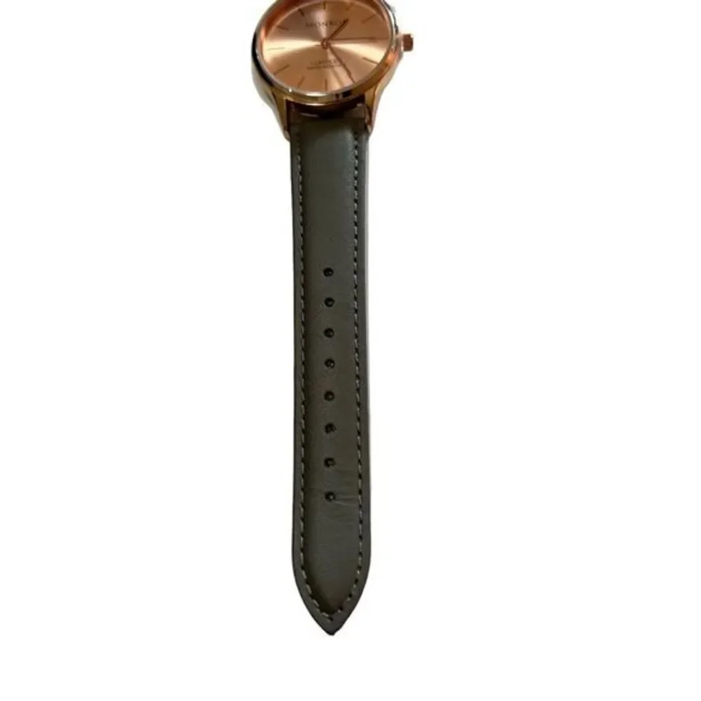 Monroé Women's Watches SOLÉROSE -‎ CHARCOAL LEATHER -Water Resistant - 9 in